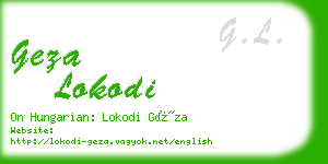 geza lokodi business card